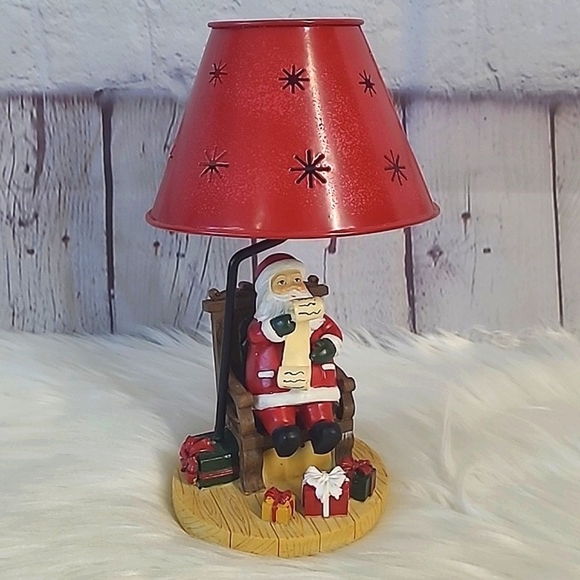 Yankee Candle Christmas Holiday Santa Claus Resin Tea Light Candle Holder Lamp - Picture 4 of 15